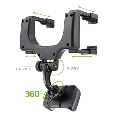 360° Car Mirror Telescopic Smart Phone Holder Mount Mobile Phone Support Stand Car GPS Adjustable Cellphone for Iphone 13 Holder