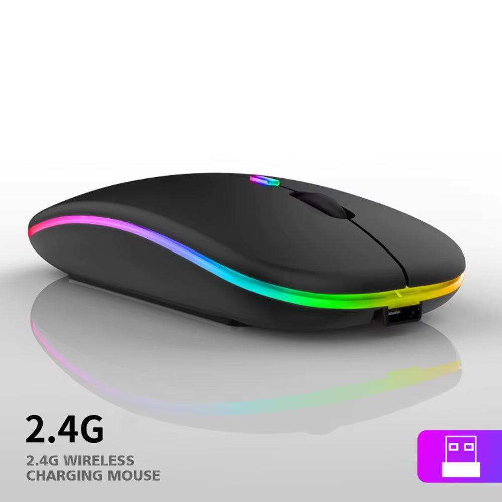 Tablet Phone Computer Bluetooth Wireless Mouse Rechargeable Luminous 2.4G USB Wireless Mouse Portable Mouse Gamer Mouse Mice